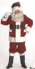 CBurgundy Deluxe Santa Suit with Outside pockets - Click To Enlarge